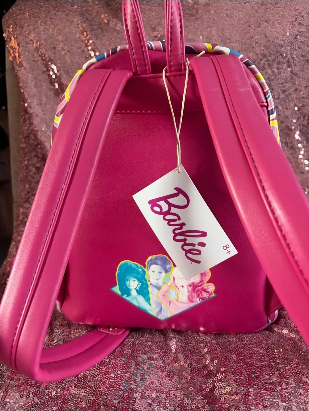 Barbie Loungefly Multicolor Swirl Mini Backpack Totally hair 30th anniversary